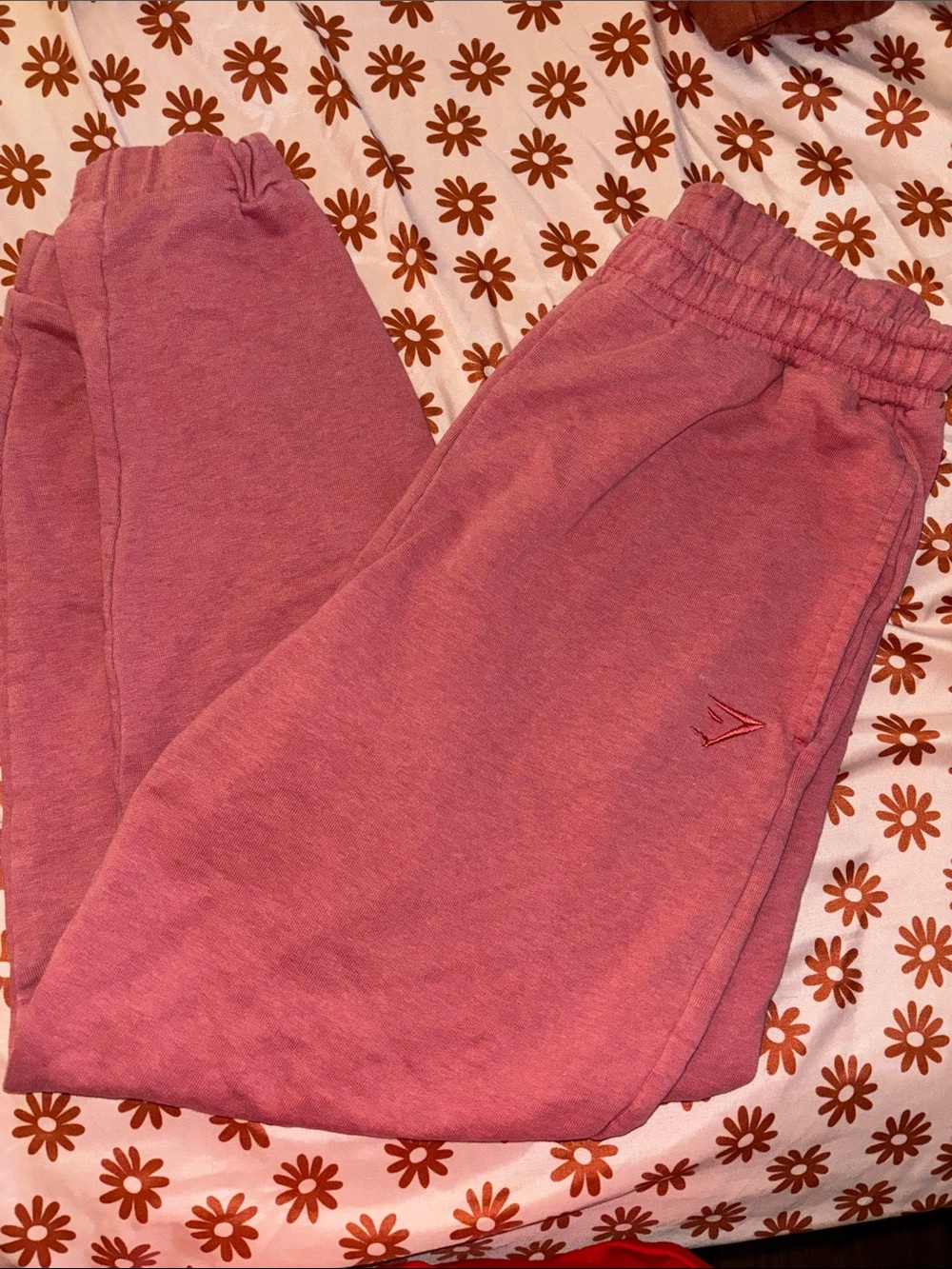 Gymshark Pink Sweatpants with Embroidered Logo